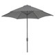 Parasol rond GEDEON en aluminium, Ø.300 cm, Gris
