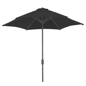 Parasol rond GEDEON en aluminium, Ø. 300 cm, Noir