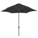 Parasol rond GEDEON en aluminium, Ø. 300 cm, Noir