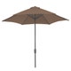 Parasol rond GEDEON en aluminium, Ø.300 cm, Taupe