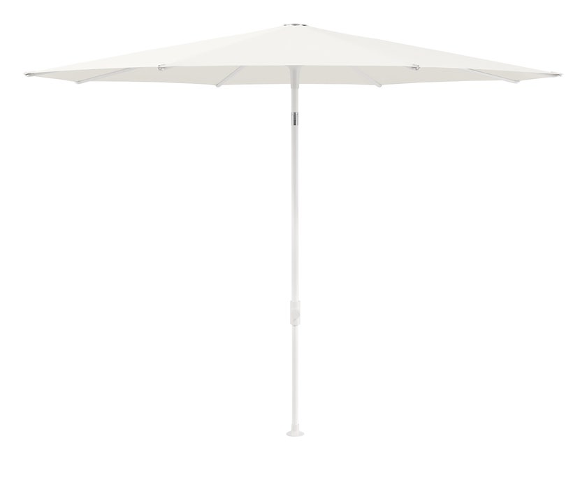 Parasol SMART de Glatz, Ø.250 cm, Structure blanc mat, Toile 404 White Parasol SMART de Glatz, Ø.250 cm, Structure blanc mat, Toile 404 White