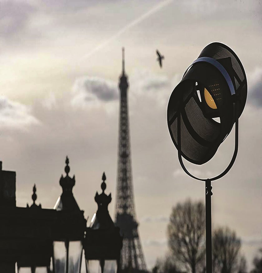 La lampe PARIS de Maiori, Structure noire, Citron