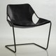 Fauteuil PAULISTANO de Objekto - Structure Carbone/Assise Cuir noir