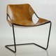 Fauteuil PAULISTANO- Structure Carbone/Assise Cuir Whisky