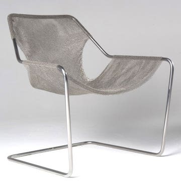 Fauteuil PAULISTANO MESH de Objekto - Structure Inox/Assise cote de Maille