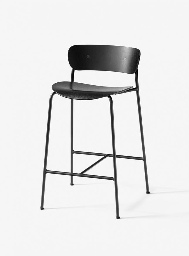 Tabouret de bar PAVILION de &TRADITION, Noir Tabouret de bar PAVILION de &TRADITION, Noir
