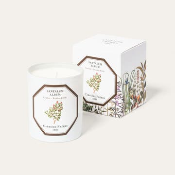 Bougie parfumée 100% cire végétale, Santal