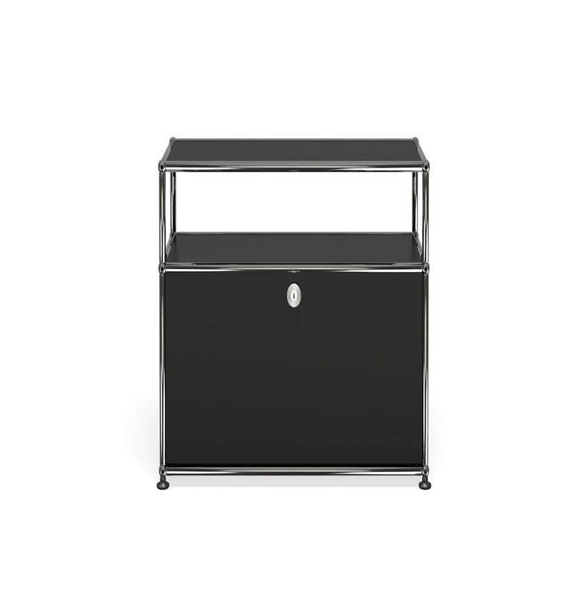 Petit meuble de rangement USM Haller O1, Noir graphite