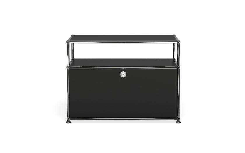 Petit meuble de rangement USM Haller O1, Noir graphite Petit meuble de rangement USM Haller O1, Noir graphite