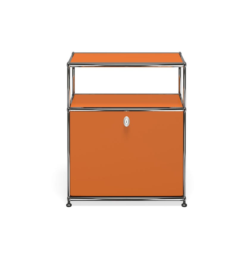 Petit meuble de rangement USM Haller O1, Orange pur