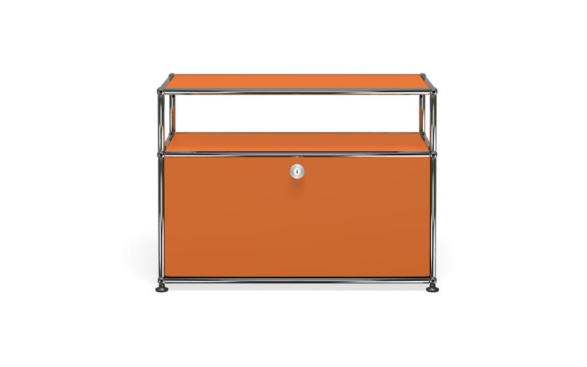 Petit meuble de rangement USM Haller O1, Orange pur Petit meuble de rangement USM Haller O1, Orange pur