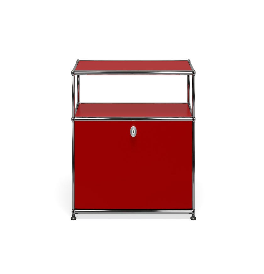 Petit meuble de rangement USM Haller O1, Rouge rubis