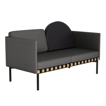 Canapé 2 accoudoirs GRID de Petite Friture, Gris noir