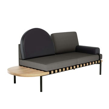 Canapé Daybed GRID de Petite Friture, Gris noir