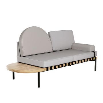 Canapé Daybed GRID de Petite Friture, Gris bleu