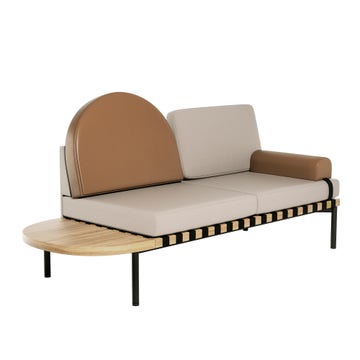 Canapé Daybed GRID de Petite Friture, Gris beige
