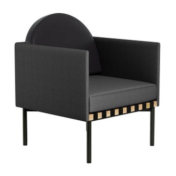 Fauteuil 2 accoudoirs GRID de Petite Friture, Gris noir