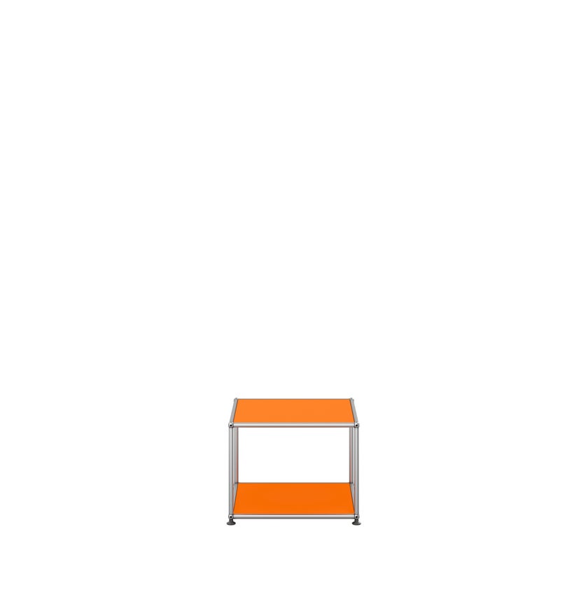 Petite table basse carrée USM Haller M22, Orange pur