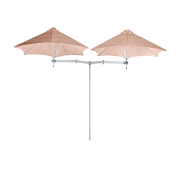 Parasol décentré DUOFLEX de Umbrosa, tissu Sunbrella, Blush