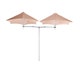 Parasol décentré DUOFLEX de Umbrosa, tissu Sunbrella, Blush