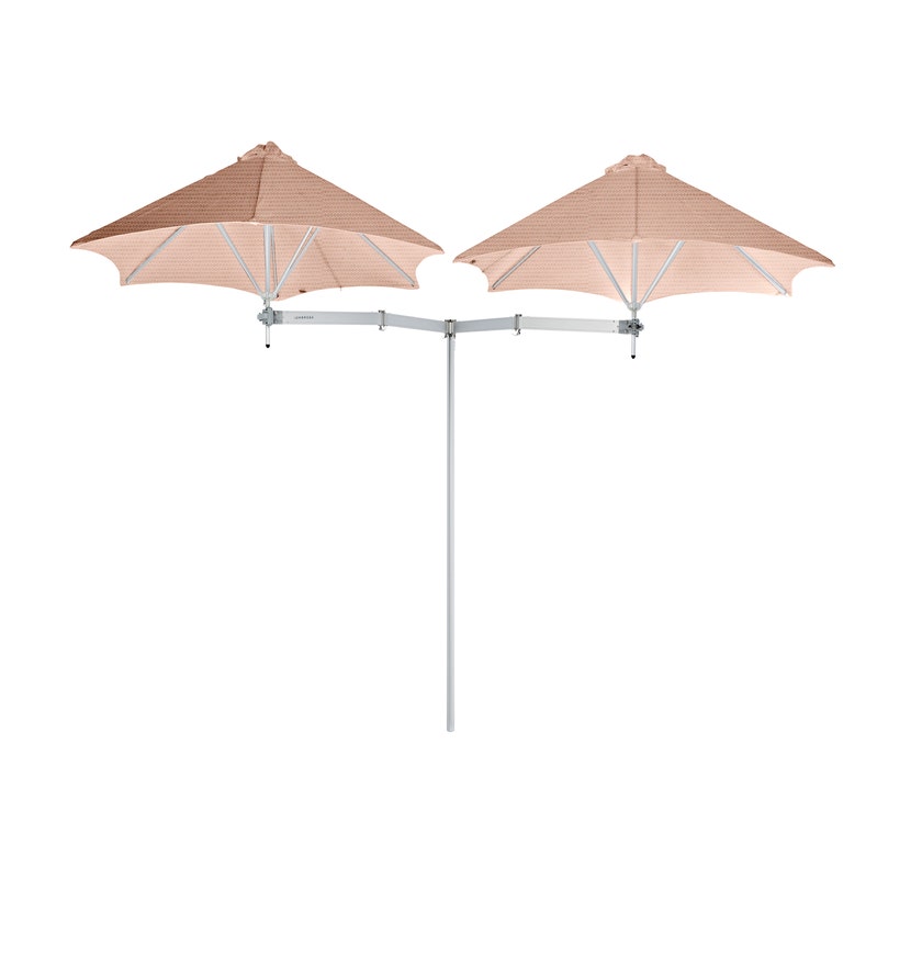 Parasol décentré DUOFLEX de Umbrosa, tissu Sunbrella, Blush