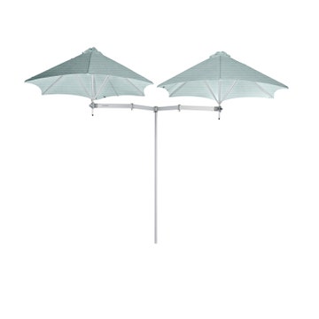 Parasol décentré DUOFLEX de Umbrosa, tissu Sunbrella, Curaçao