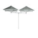 Parasol décentré DUOFLEX, tissu Sunbrella, Flanelle