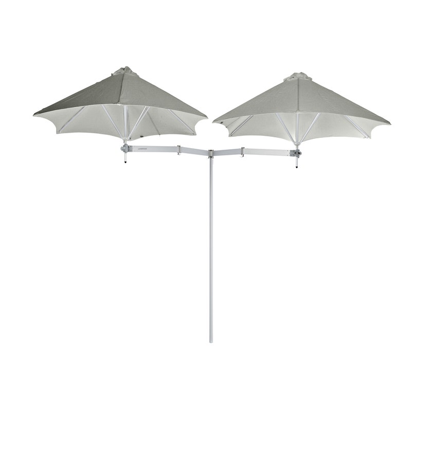 Parasol décentré DUOFLEX de Umbrosa, tissu Solidum, Grey
