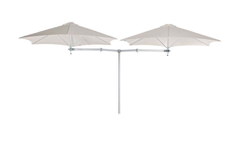 Parasol décentré DUOFLEX de Umbrosa, tissu Solidum, Canvas Parasol décentré DUOFLEX de Umbrosa, tissu Solidum, Canvas