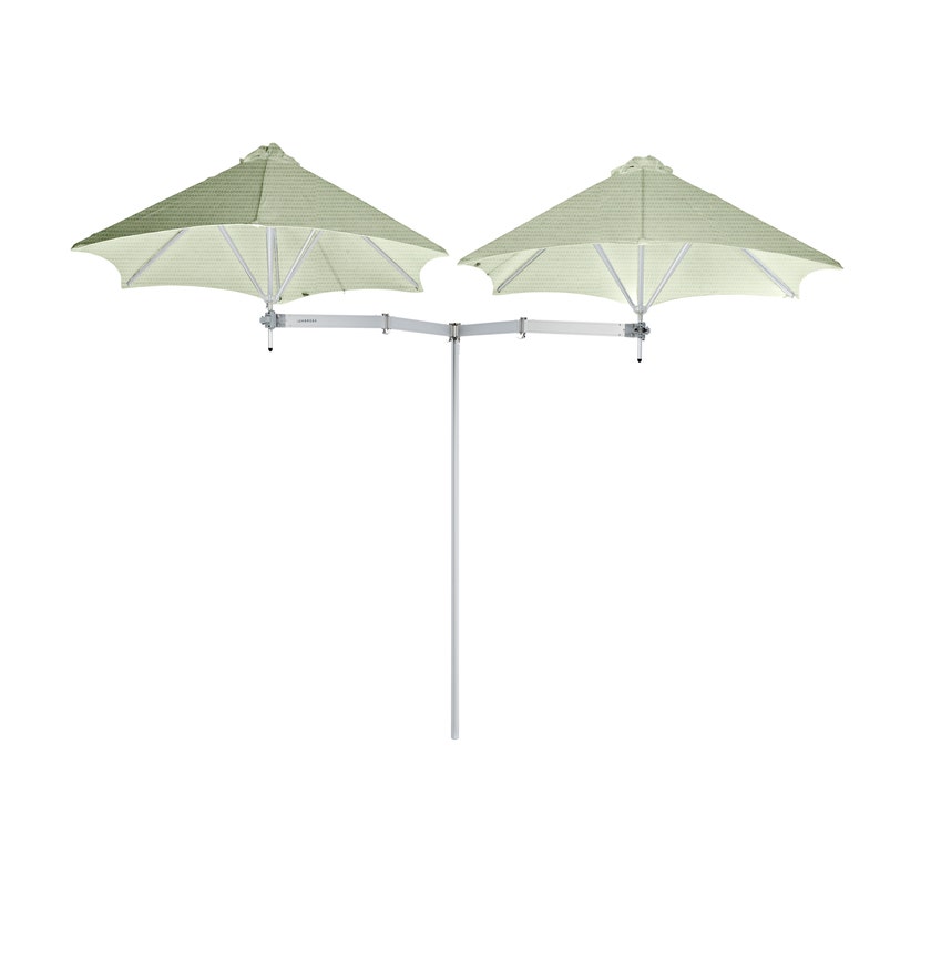 Parasol décentré DUOFLEX de Umbrosa, tissu Sunbrella, Mint