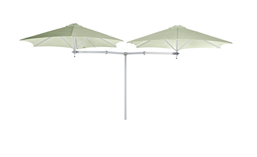 Parasol décentré DUOFLEX de Umbrosa, tissu Sunbrella, Mint Parasol décentré DUOFLEX de Umbrosa, tissu Sunbrella, Mint