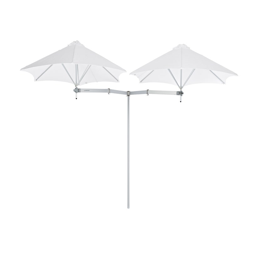 Parasol décentré DUOFLEX de Umbrosa, tissu Solidum, Natural