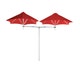 Parasol décentré DUOFLEX, tissu Sunbrella, Pepper