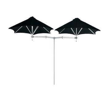 Parasol décentré DUOFLEX de Umbrosa, tissu Sunbrella, Black