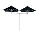 Parasol décentré DUOFLEX, tissu Sunbrella, Black