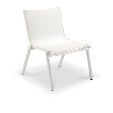 Chaise PILOTIS de Vlaemynck, Habillage toile Batyline ISO, Blanc coton