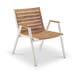 Fauteuil PILOTIS de Vlaemynck, Teck finition naturelle (non huilé), Blanc coton