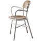 FAUTEUIL PIPE, Structure blanche/Assise & dossier en hêtre naturel de MAGIS