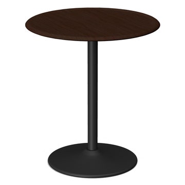 TABLE RONDE PIPE, Ø.66 cm, Structure noire & plateau en hêtre foncé de MAGIS