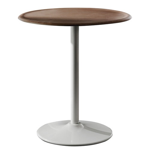 TABLE RONDE PIPE, Ø.66 cm, Structure blanche & plateau en hêtre naturel de MAGIS TABLE RONDE PIPE, Ø.66 cm, Structure blanche & plateau en hêtre naturel de MAGIS