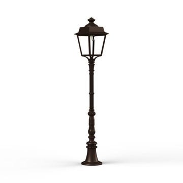 Lampadaire PLACE DES VOSGES 1 tradition N°11 de Roger Pradier®, Verre clair, Rouille