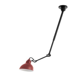 Plafonnier N°302 de DCW noir et rouge