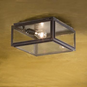 Plafonnier Nautic CHELSEA MEDIUM bronze antique verre clair