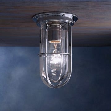 Plafonnier Nautic DOCKLIGHT CEILING bronze chromé verre clair
