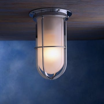 Plafonnier Nautic DOCKLIGHT CEILING bronze chromé verre sablé
