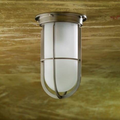 Plafonnier Nautic DOCKLIGHT CEILING bronze nickelé mat verre sablé Plafonnier Nautic DOCKLIGHT CEILING bronze nickelé mat verre sablé
