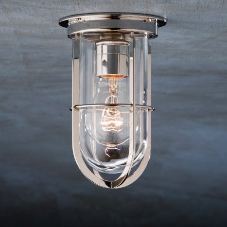 Plafonnier Nautic DOCKLIGHT CEILING bronze nickelé poli verre clair Plafonnier Nautic DOCKLIGHT CEILING bronze nickelé poli verre clair