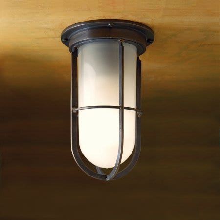 Plafonnier Nautic DOCKLIGHT CEILING bronze antique verre sablé Plafonnier Nautic DOCKLIGHT CEILING bronze antique verre sablé