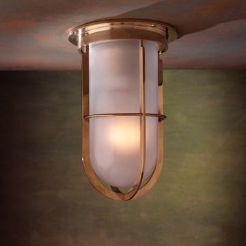 Plafonnier Nautic DOCKLIGHT CEILING bronze poli verre sablé