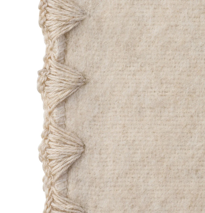 Plaid HELSINKI 140-260 cm Natural-Stitching Natural